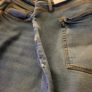 Loft Plus Modern Skinny Pearl Embellished Distressed Jeans Size 18